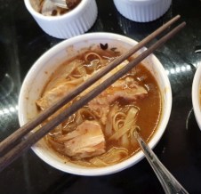 Instant noodle soup test run